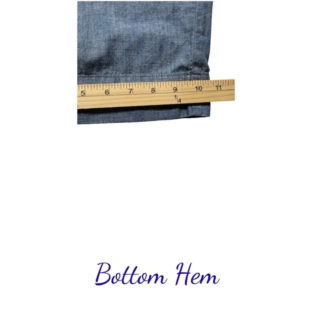 Ralph Lauren Blue Wide Leg Pants 16W Linen Blend - Picture 8 of 9